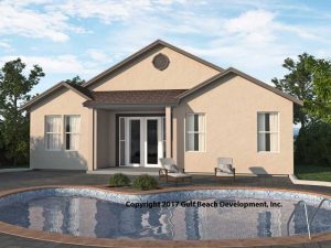 Royal Oaks Insulated Concrete Form home plans rear